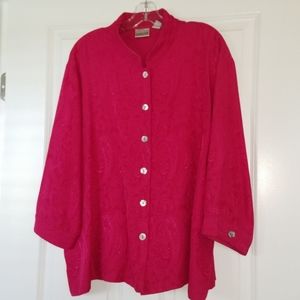 Pink silk/rayon blouse